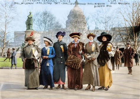 Women's Suffrage Parade in Washington D.C., 1913 (colorized by Sanna ...