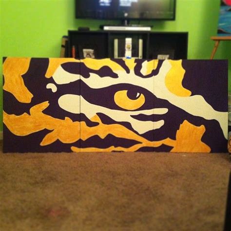 Eye of the Tiger. #LSU | Tiger painting, Canvas painting, Lsu