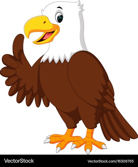 Bird Clipart Cartoon Style Eagle With Big Eyes Classroom Clipart ...