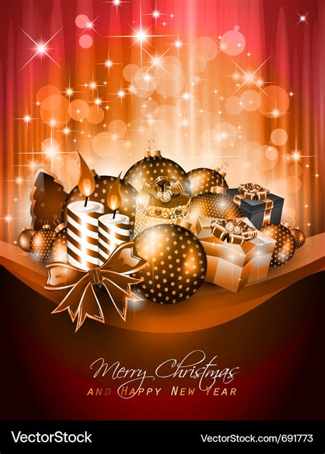 Elegant christmas poster Royalty Free Vector Image