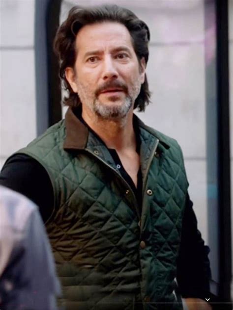 Henry Ian Cusick MacGyver Russ Taylor Green Quilted Vest