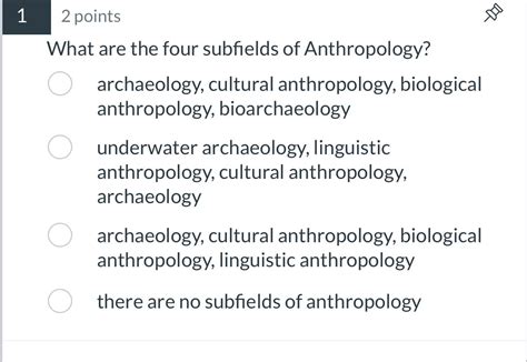 Solved 12 ﻿pointsWhat are the four subfields of | Chegg.com