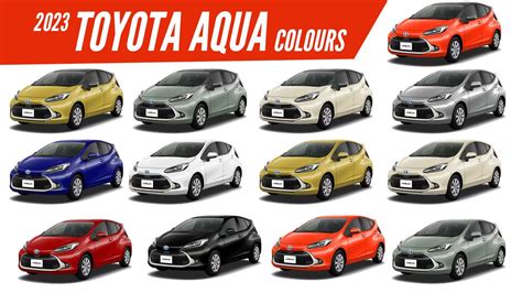 2023 Toyota Aqua - All Color Options - Images | AUTOBICS