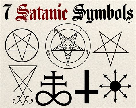 Satanic Symbols Clip Art Vector - Etsy Australia | Simbolos para ...