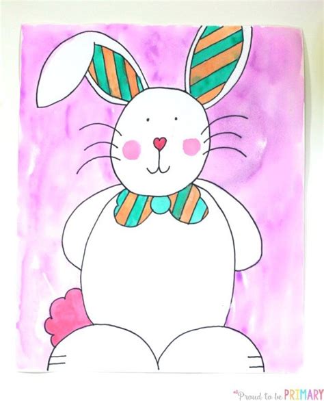 Easy Easter Bunny Drawing For Kids