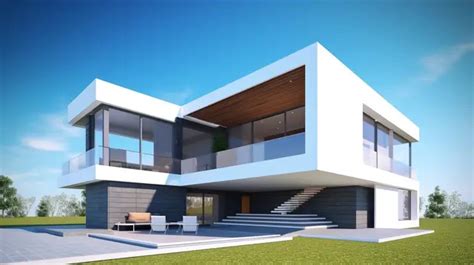 Modern House Visualized In Stunning 3d Render Background, Housing ...