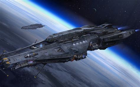 space, Ship, Planet, Futuristic, Science fiction HD Wallpapers ...