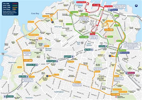 Auckland bus map - Auckland bus route map (New Zealand)