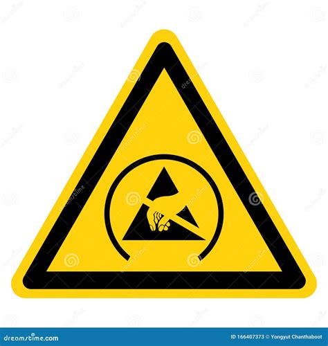 Warning ESD Protective Area Symbol Sign, Vector Illustration, Isolated ...