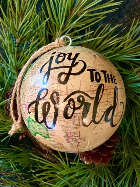 World globe Christmas Ornament Customized w/names/saying | Etsy ...