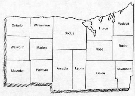 Wayne County NY Town Boundary Maps