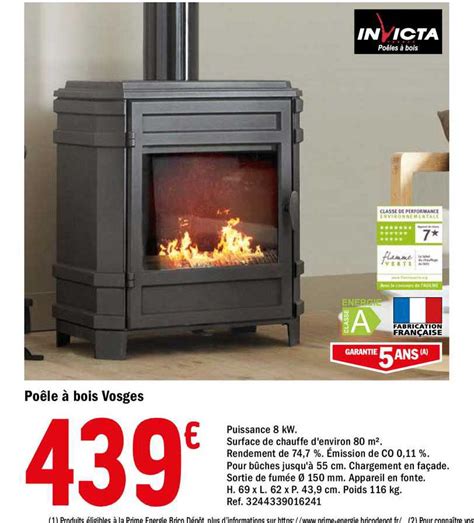 Promo Poêle à Bois Vosges chez Brico Dépôt - iCatalogue.fr