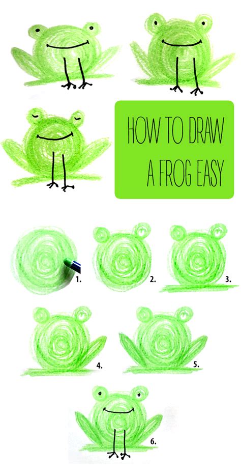 krokotak | HOW TO DRAW A FROG EASY