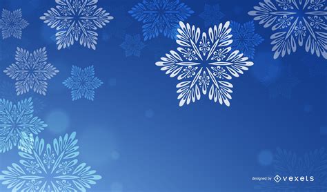 Blue Christmas Background With White Snowflakes Vector Download