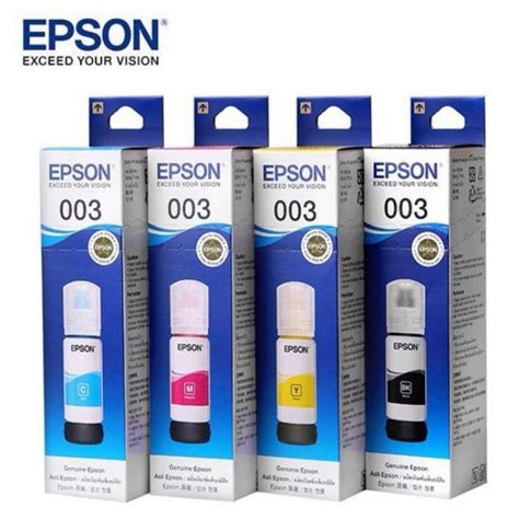 EPSON 003 T003 ORIGINAL REFIL INK BLACK C,M,Y FOR PRINTER L3110 L3150 ...