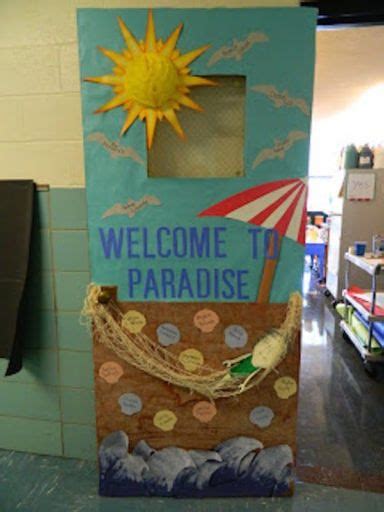 Beach Themed Classroom Door