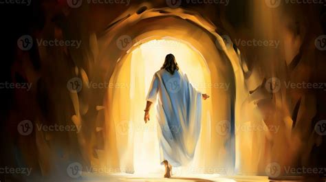 Resurrection of Jesus Christ from empty tomb. 27376809 Stock Photo at ...