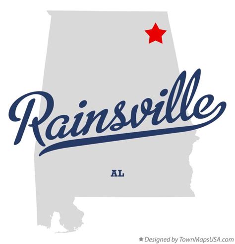 Map of Rainsville, AL, Alabama