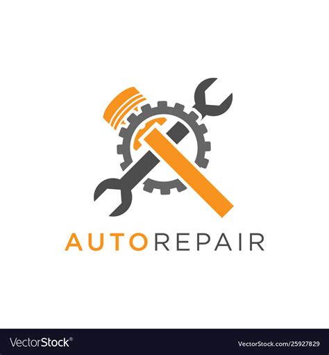 Auto repair logo design Royalty Free Vector Image