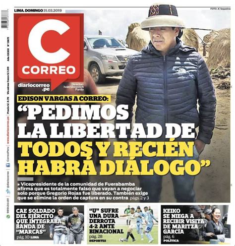 Newspaper Diario Correo (Peru). Newspapers in Peru. Sunday's edition ...