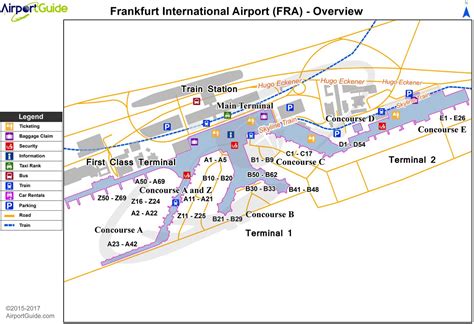 Frankfurt airport terminal map - Fra airport terminal map (Hesse - Germany)