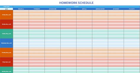 Free Weekly Schedule Templates For Excel - Smartsheet