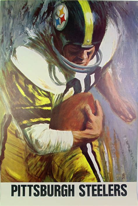 Vintage Steelers 1960s NFL poster art by David Boss | Steelers ...