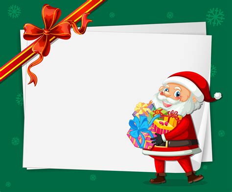 Santa on christmas card template 369529 Vector Art at Vecteezy