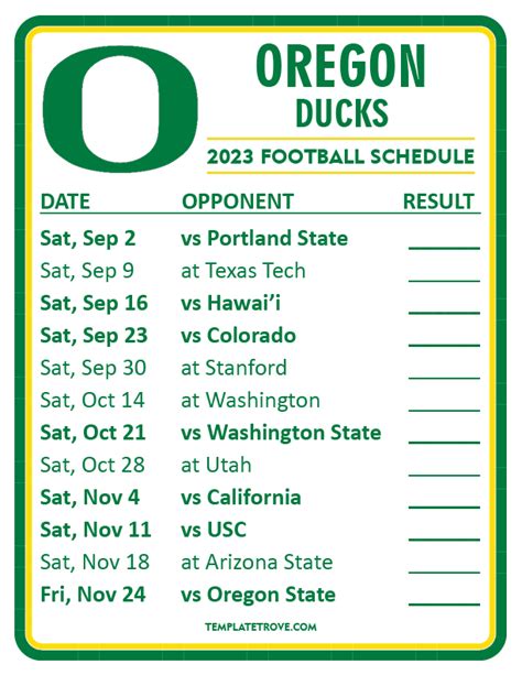 Oregon Ducks Football 2024 Season Schedule - Arly Talyah