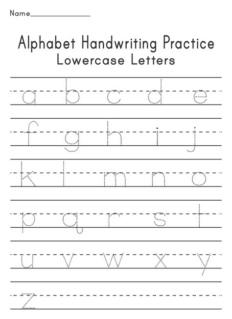 Tracing Worksheets Lowercase Letters