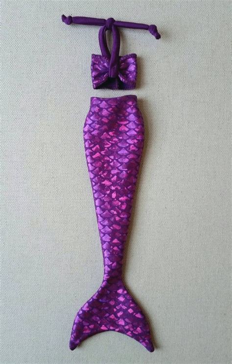 New Mermaid tail and top set for Barbie purple metallic | Etsy