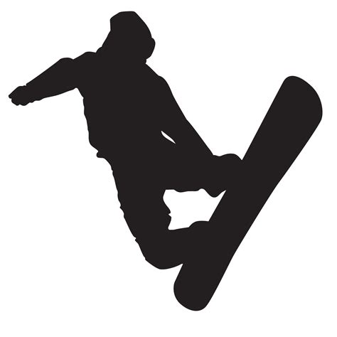 Snowboarding Silhouette Snowboard Svg Dxf Eps Silhouette Rld - Etsy