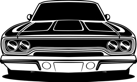 Black and white car front drawing 1396872 Vector Art at Vecteezy