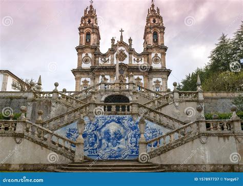 View on Our Lady of the Assumption Cathedral in Lamego Stock Image ...