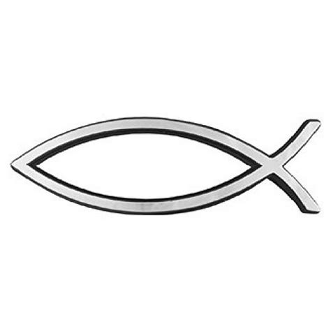 Jesus Fish Stick on Car Auto Vehicle Emblem Chrome Christian Christ ...