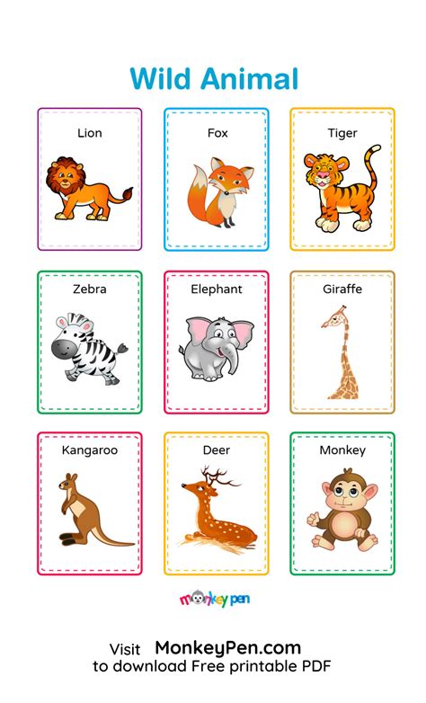 Free Printable Wild Animal Posters for Kids | Animals wild, Animal ...