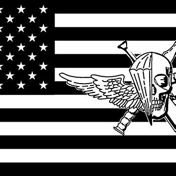 "Recon Jack Flag Black and White" Sticker for Sale by SamCulper | Redbubble