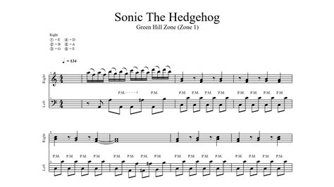 Green Hill Zone (Sonic the Hedgehog) for piano. Sheet music and midi ...