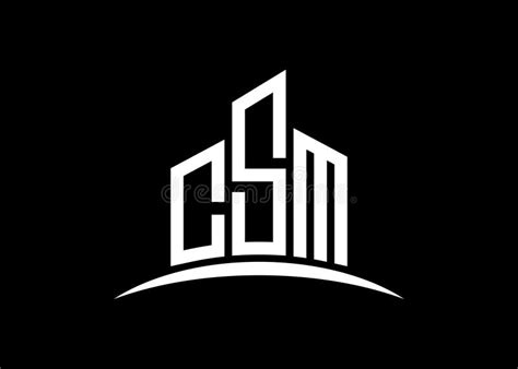 Letter CSM Building Vector Monogram Logo Design Template. Building ...