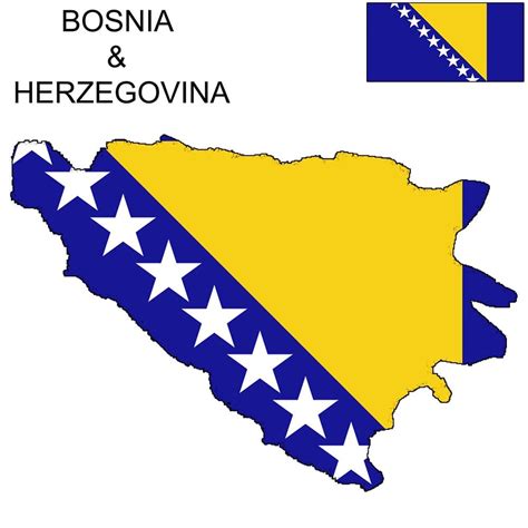 Bosnia and Herzegovina Flag Map and Meaning | Mappr