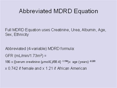 Calculate Gfr Mdrd Equation - Tessshebaylo