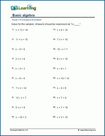 Algebra Problems