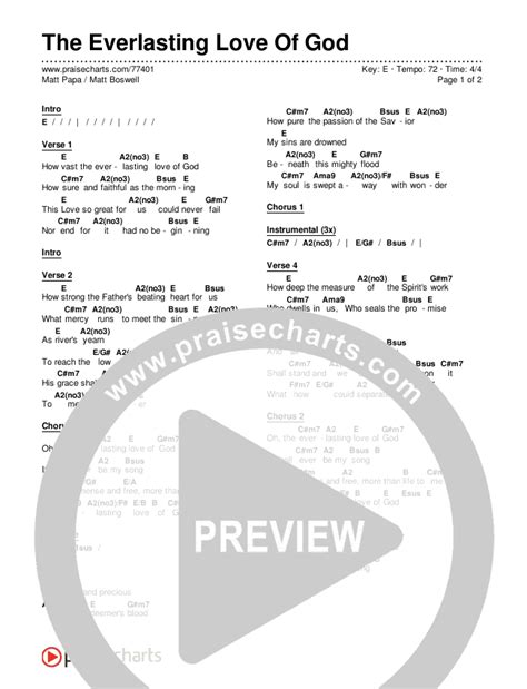 The Everlasting Love Of God Chords PDF (Matt Boswell / Matt Papa ...