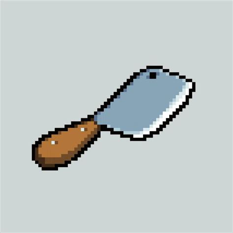 Pixel art illustration Kitchen Knife. Pixelated knife. Kitchen knife ...