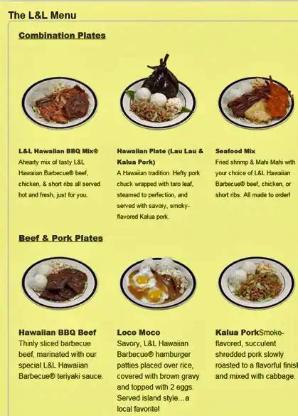 L & L Hawaiian Barbecue Menu - Urbanspoon/Zomato