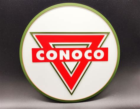 Vintage Conoco Sign 3 Colors by Triple G Workshop | Download free STL ...