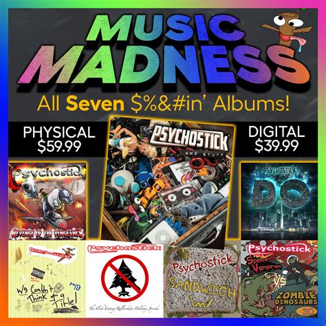 Discography Music Madness! All 7 Albums, singles, etc! – Psychostick