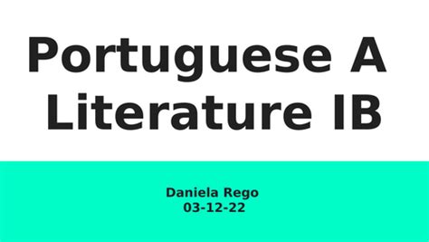 Portuguese A Literature (2 hour lesson) | Teaching Resources