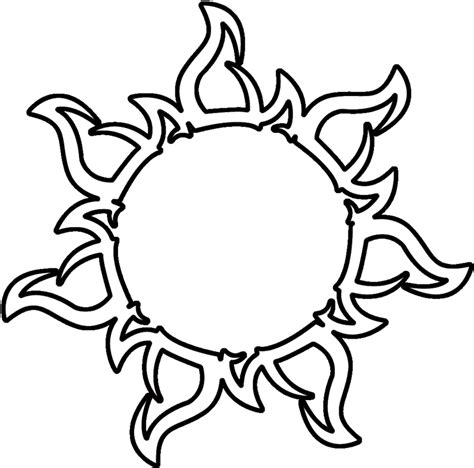 Sun Outline Drawing at PaintingValley.com | Explore collection of Sun ...