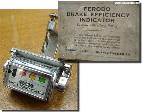 The Tapley/Ferodo Brake Efficiency Indicator.